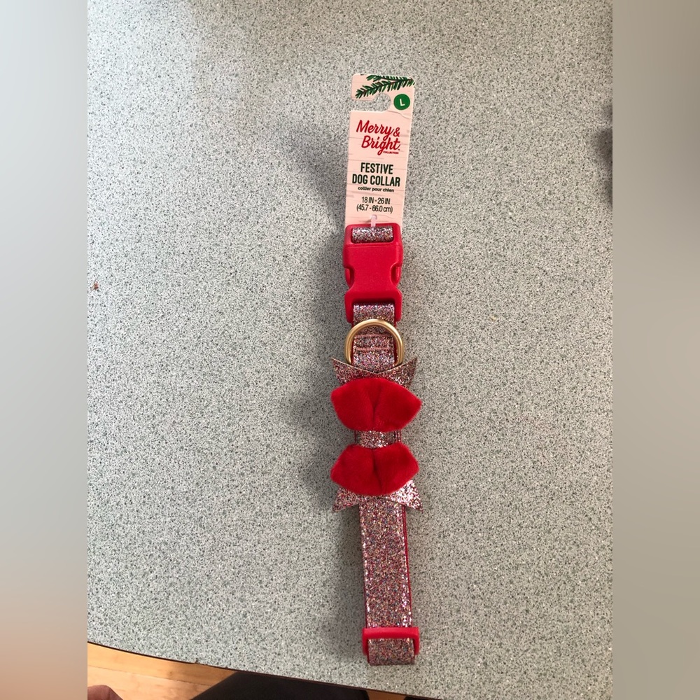 Sparkle Christmas collar size L